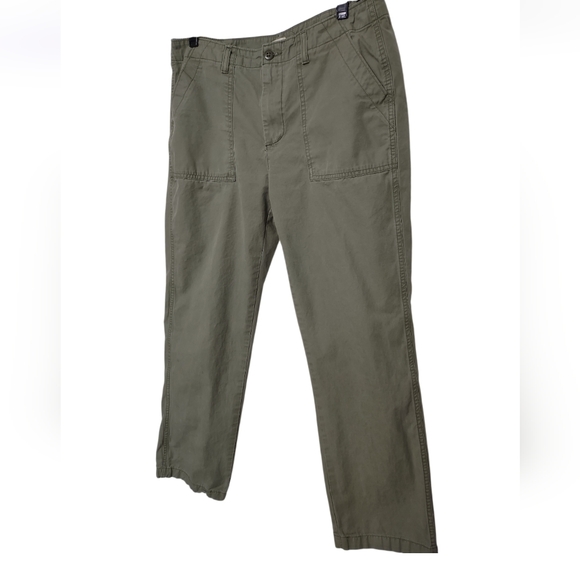 Levis Utility Chino Pants Olive Army Green Size 29 Back Flap Pockets - Picture 8 of 15